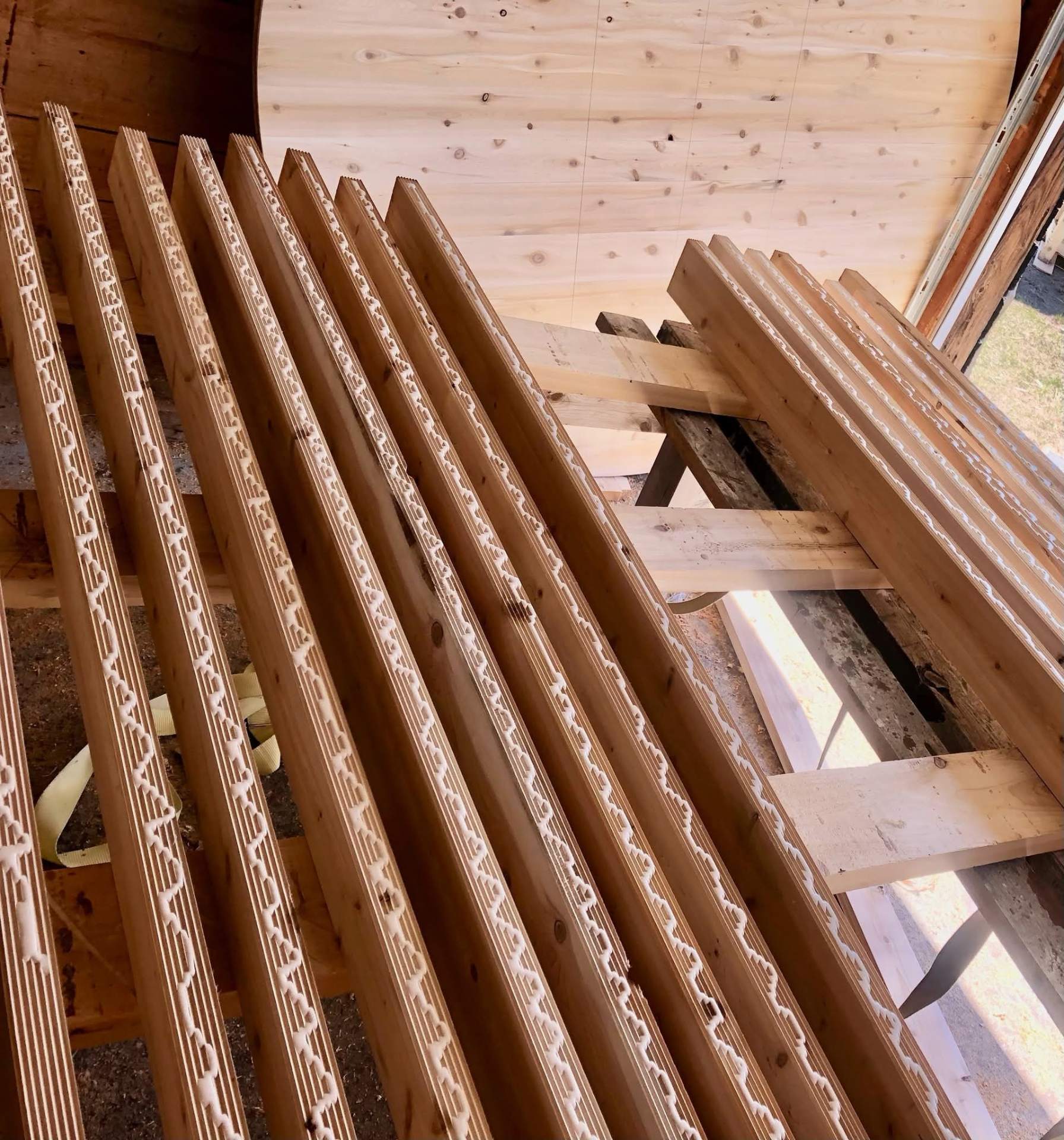 Planches de cèdre blanc du Québec sciées sur mesure — Petit Moulin du 4 Milles, La Patrie, Estrie
