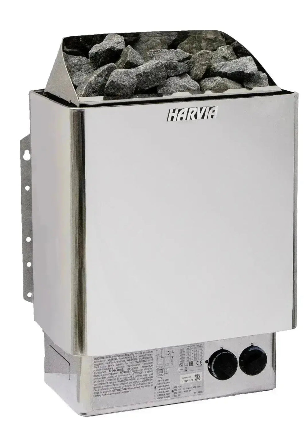Poêle électrique Harvia KIP en acier inoxydable avec contrôles intégrés